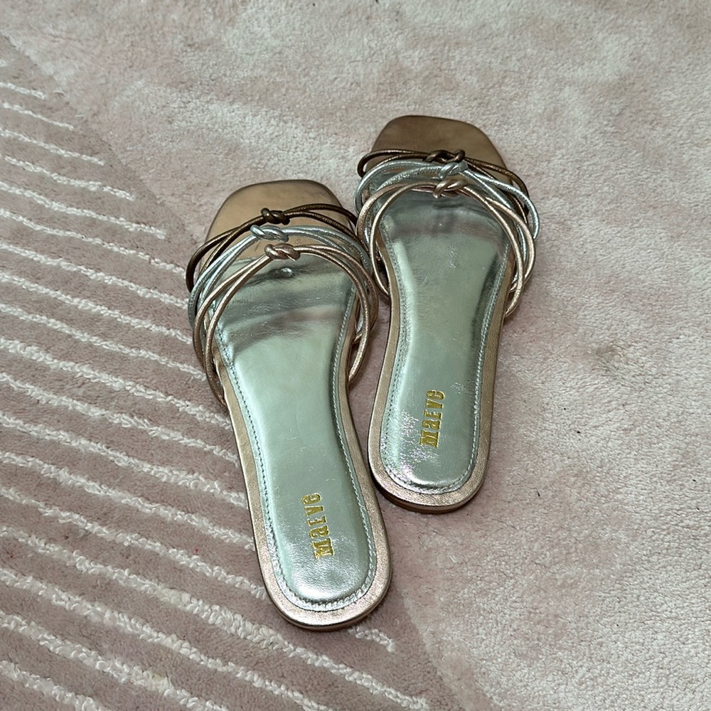 NWOT Maeve Metallic Sandal
